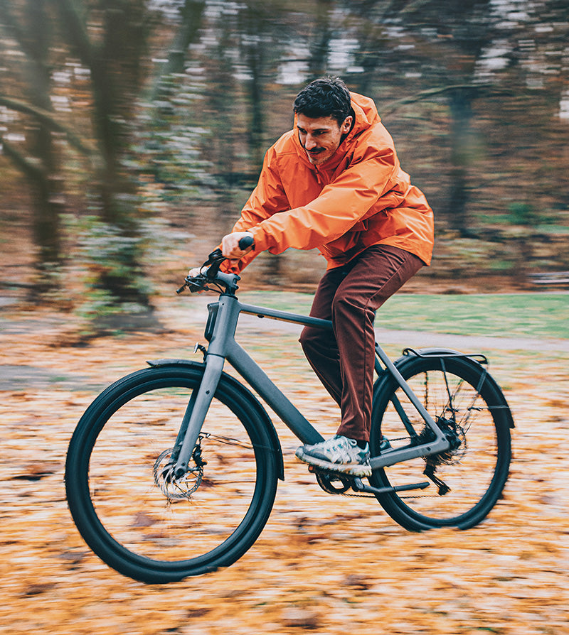 Fahren Sie mit dem LEMMO E-Mountainbike im Wald