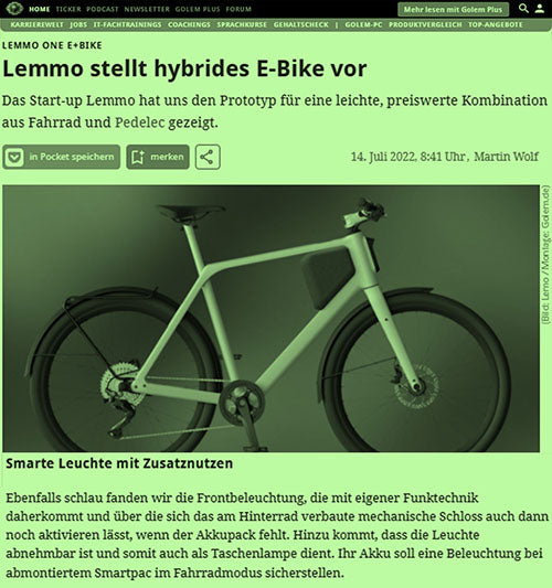 LEMMO - The most E-volved bike yet. Simple,Light,Smart,Safe,Comfort