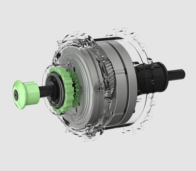 Interne Struktur der Dual-Mode-Nabe für LEMMO Elektrofahrrad